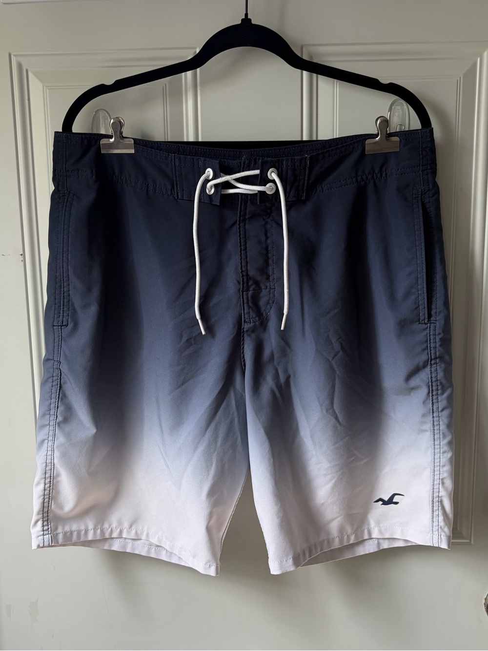 Hollister California Ombré Board Shorts Navy Blue & White 🌊